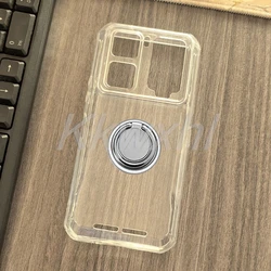 Ultimate Shockproof Phone Case with Back Ring Holder Bracket, Soft Protective Cover for Oukitel WP300 (Ring Case Clear)