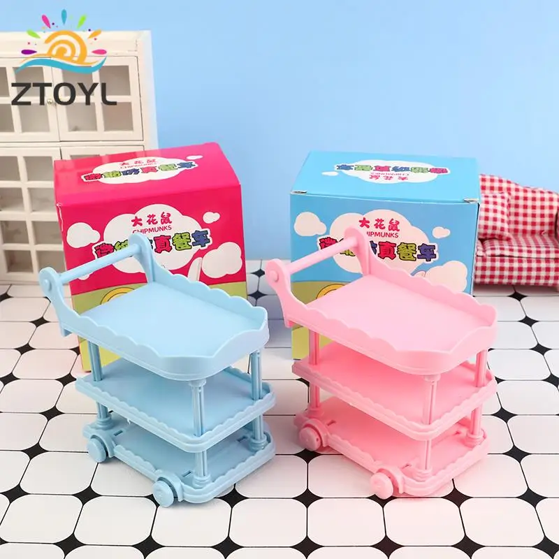 1:12 인형 집 미니어처 다이닝 카 트롤리 모델, 거실 장면 장식 장난감, 인형 집 액세서리, 1PC
