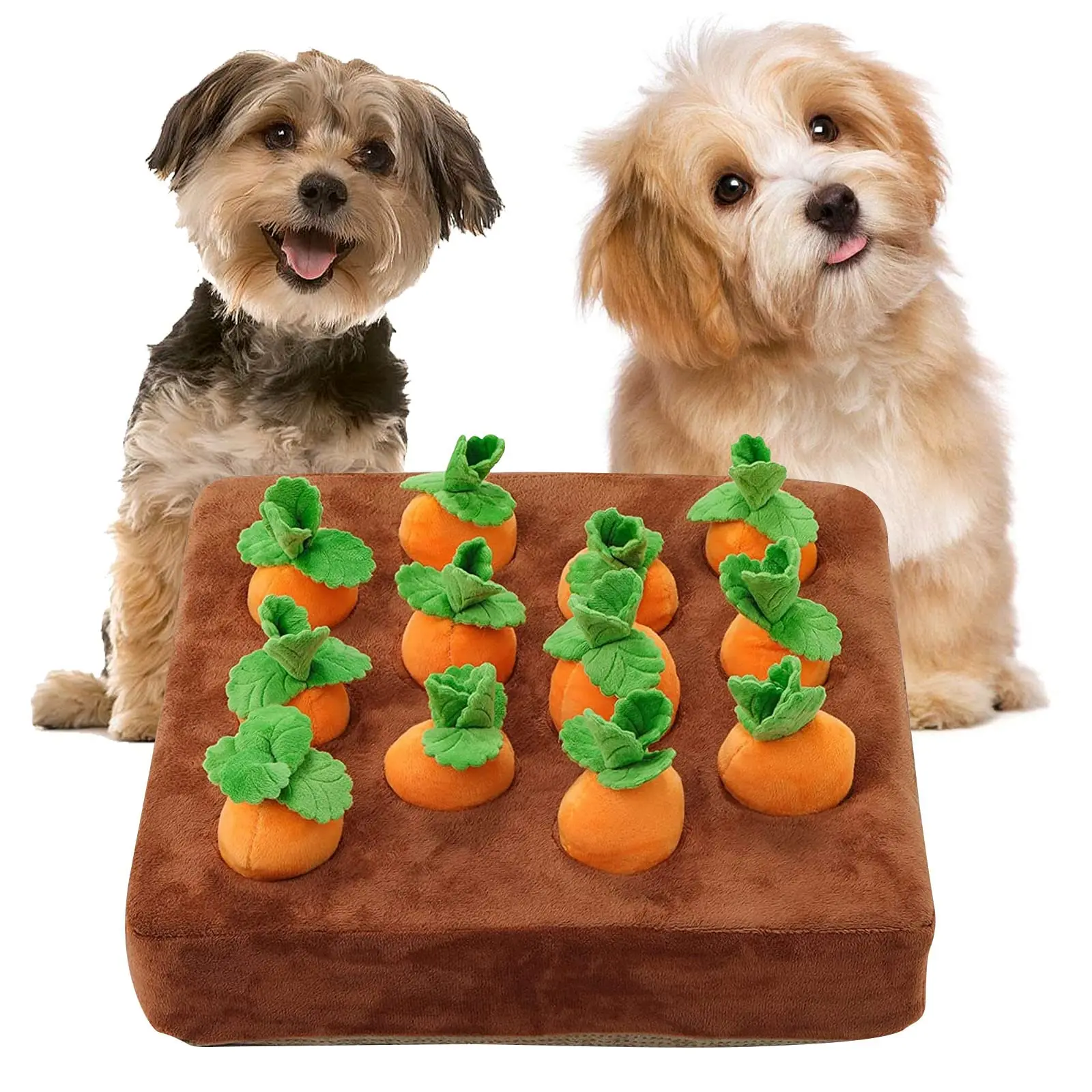 

Interactive Dog Toy Squeaky Carrots Enrichment Puzzle Toys, Hide and Seek, Carrot Farm, Dog Chew, Carrot Patch Snuffle Patch