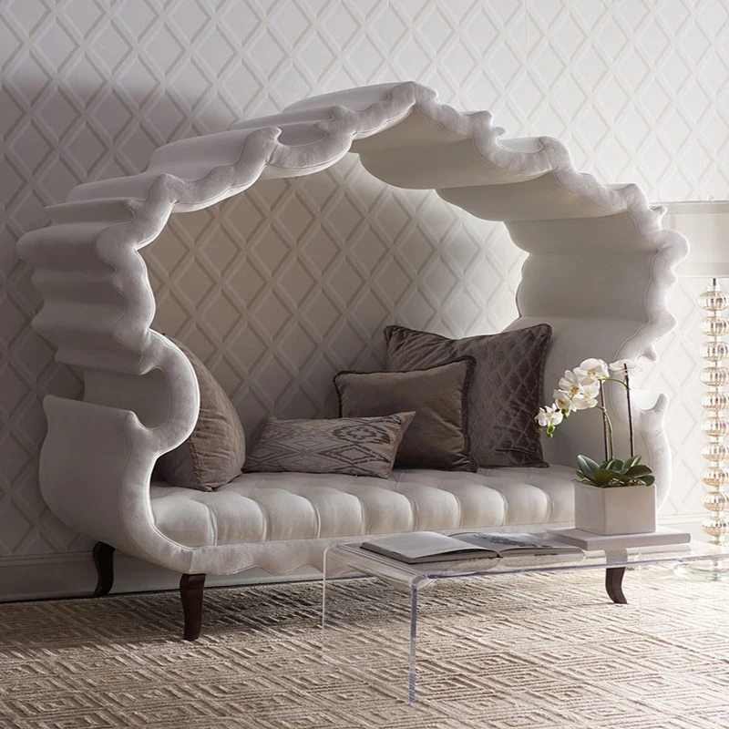 

Personalized Classic Fabric Sofa Children's Photography Rose Red Balcony Leisure Adult Lounge Chair Room Chair