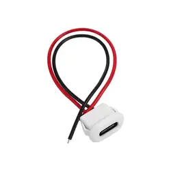 Enhanced Title:  
Premium USB - C Female Socket with Welding Wire - 2 Pin Charging Interface Connector (White)
