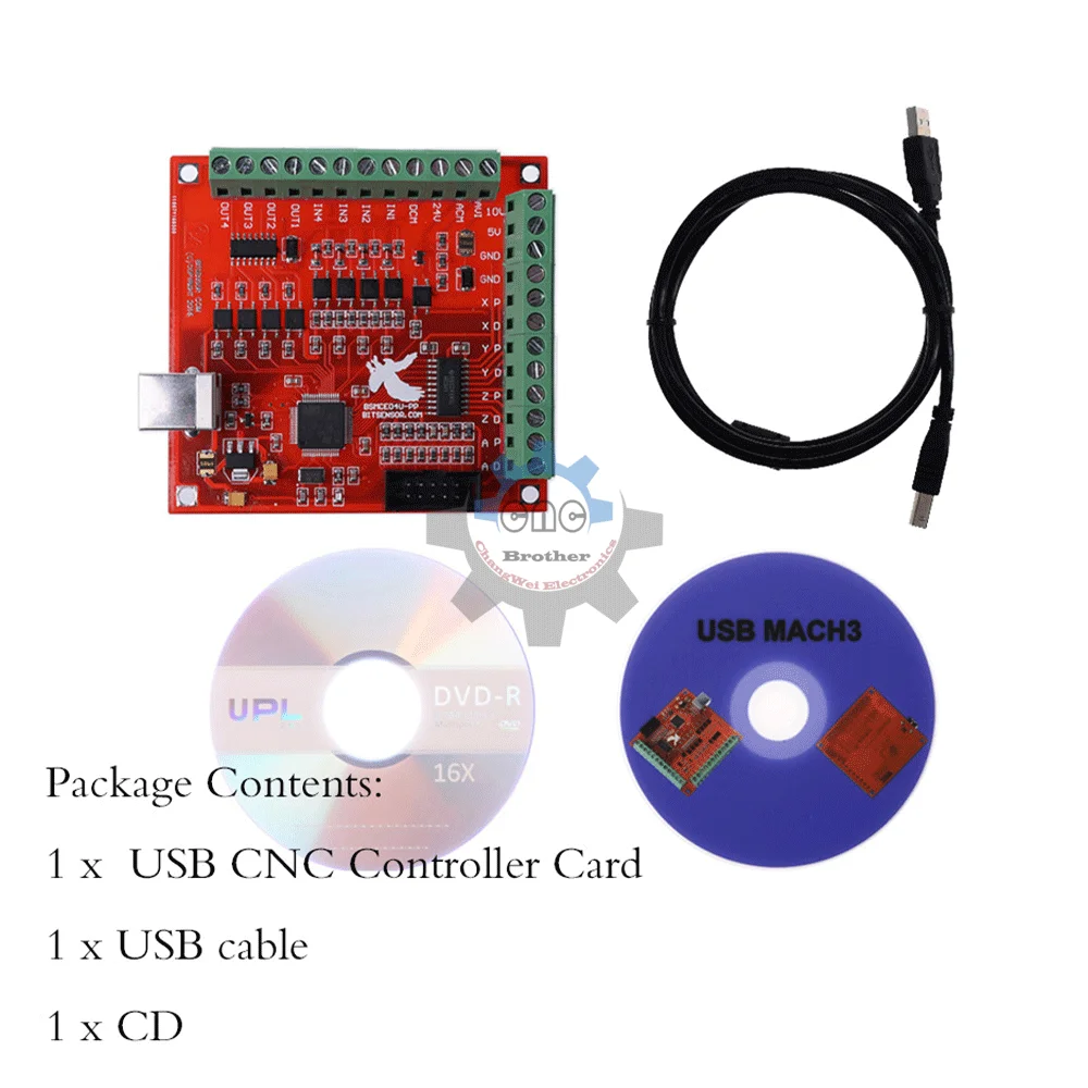 

MACH3 100Khz Breakout Board CNC USB 4 Axis Driver Motion Card Z Axis Probe Leveling Sensor CNC Milling Maching Control Plate