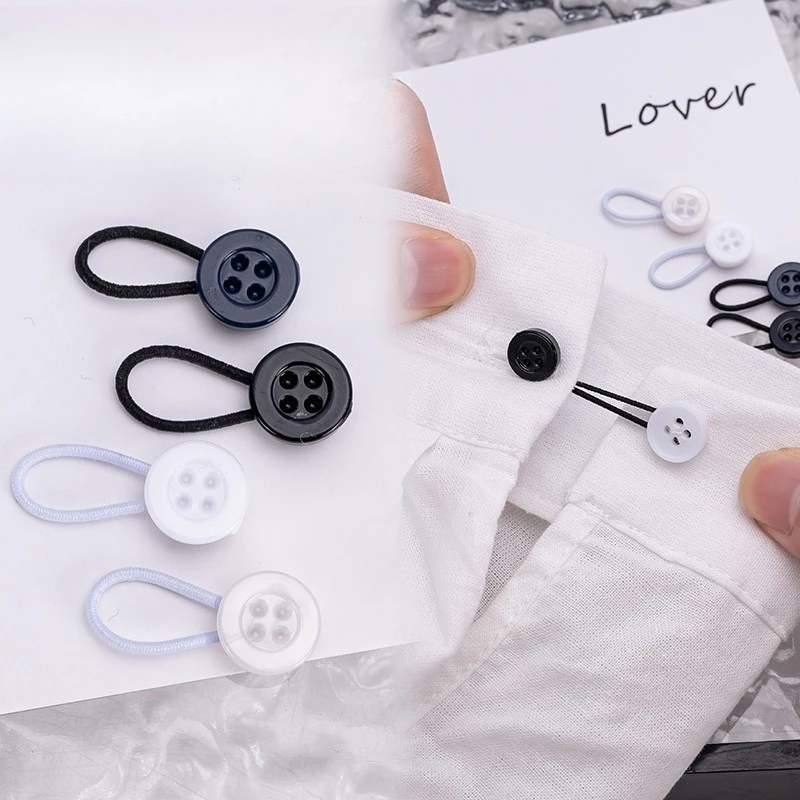 Collar Extender for Men's and Women's Shirts, Soft Elastic Neck Decompression, Button Extender for Tight Neck Shirts, Practical