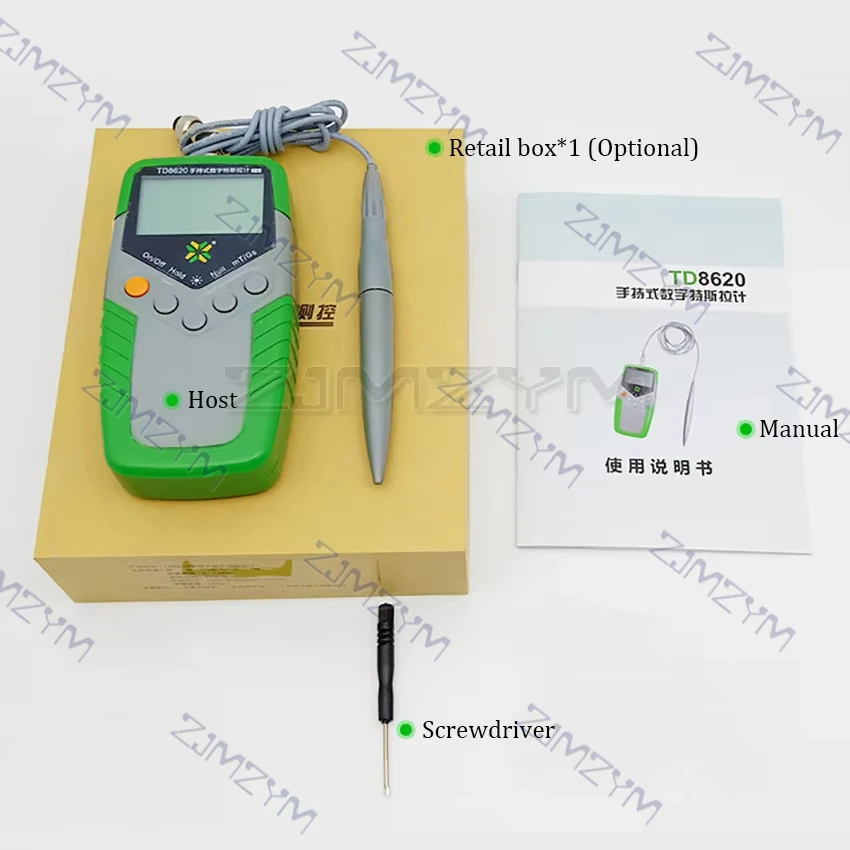 Permanent Magnet Gauss Meter Handheld Digital Tesla Meter Magnetic Flux Surface Magnetic Field Test 5% Accuracy TD8620