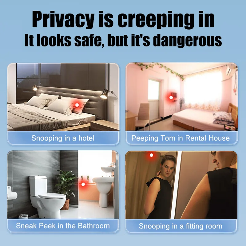 Infrared Ray Anti Candid Camera Detector With Optical Filter Glass Anti-Snooping Hotel Privacy Protection Door Window Monitoring