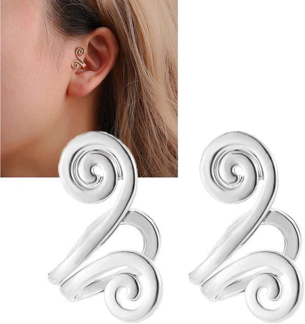 Zunis Acupressure Slimming Earrings, Zunis Acupressure Earrings, Non  Piercing Acupressure Slimming Earrings, Ear Cuff Clip for Weight Loss,  Silver