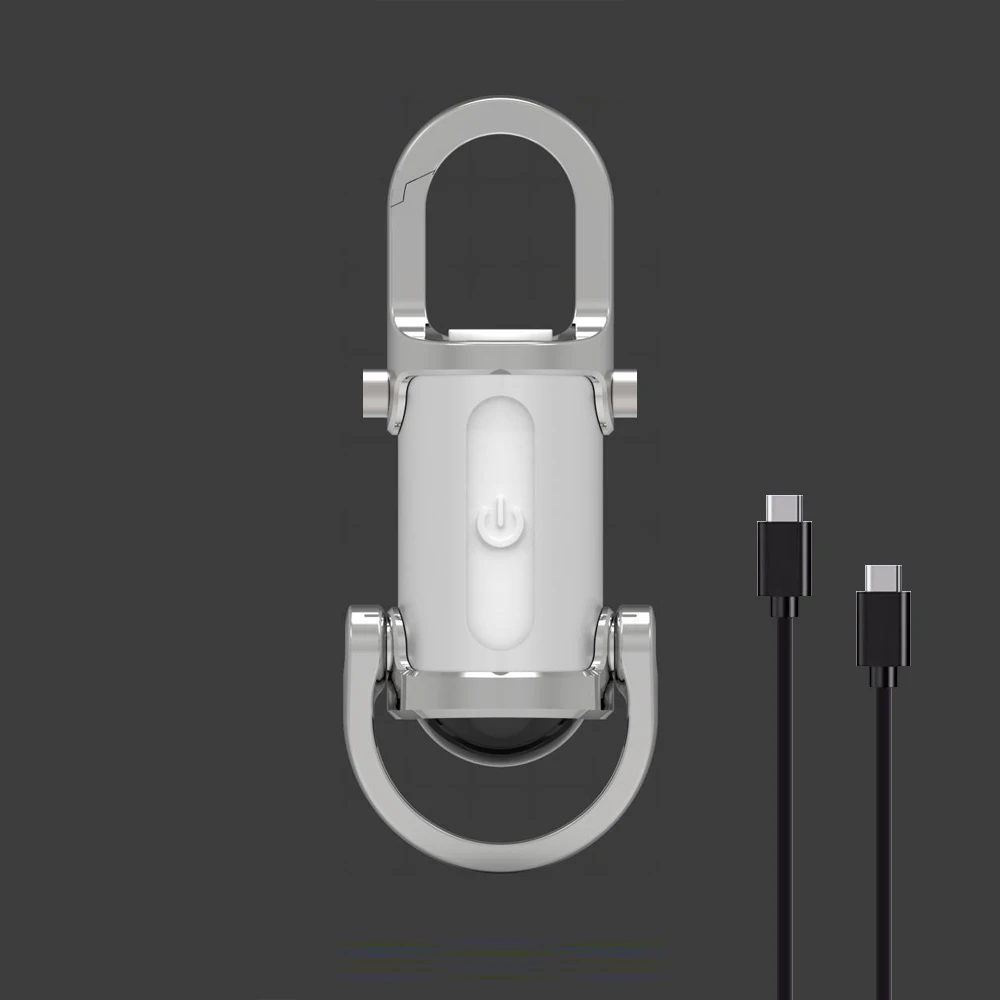 Lampe torche porte-clés led multifonction rechargeable usb-c_voghion.com