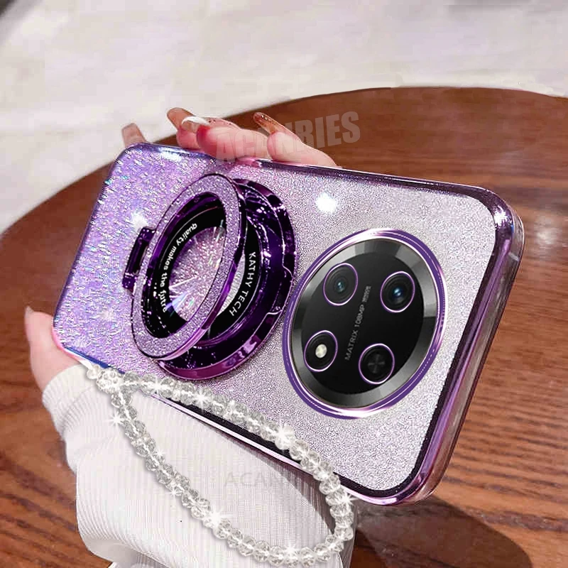 حافظة لهاتف هواوي هونور ماجيك 7 6 5 ماجيك 7 لايت X9c X9b X9a غطاء حامل من السيليكون بحبل من Magic7lite