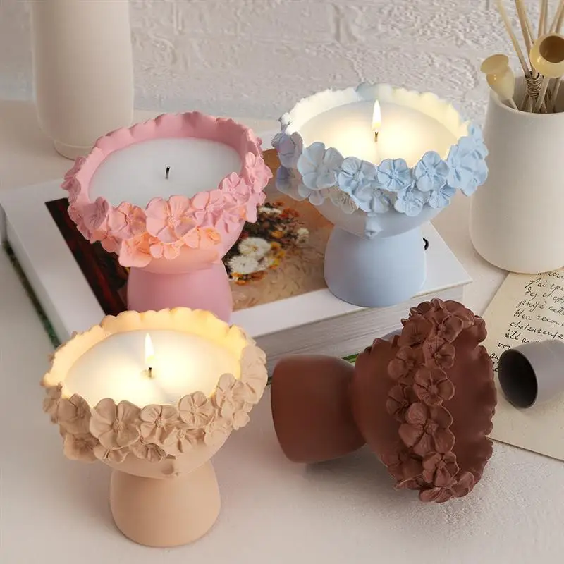 

Силиконовая 3D форма в форме лотоса, форма для подсвечника «сделай сам», форма для ароматерапии, свечи, форма для ручной работы, полимерные формы, украшение для дома