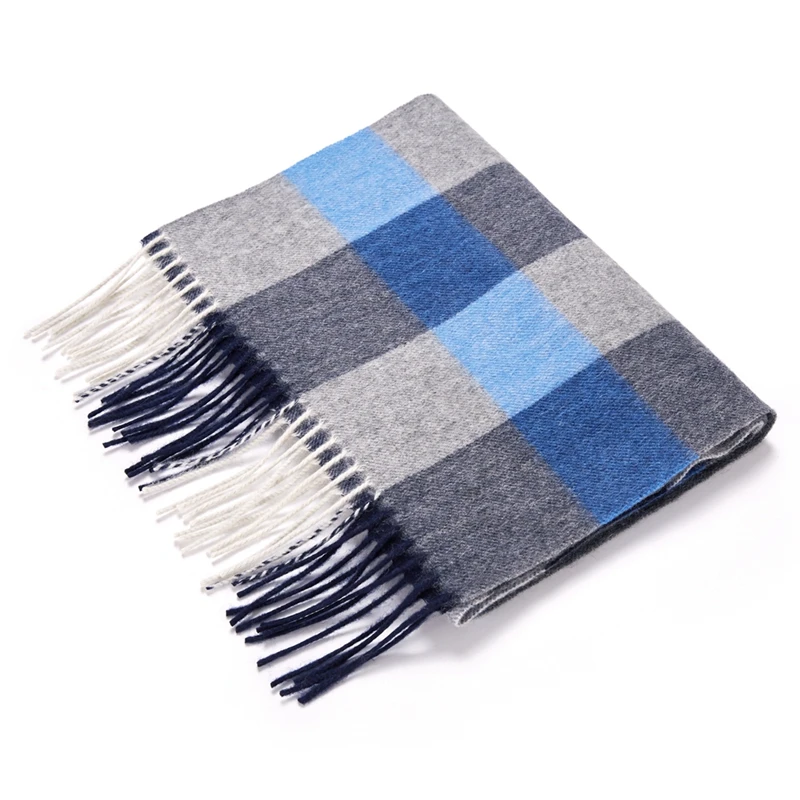 AEBMNHD Fashion Womens Wool Scarves Wide Plaid Warm Neckerchief Mens Fall Winter Neck Scarf Lightweight Long Shawl Wraps