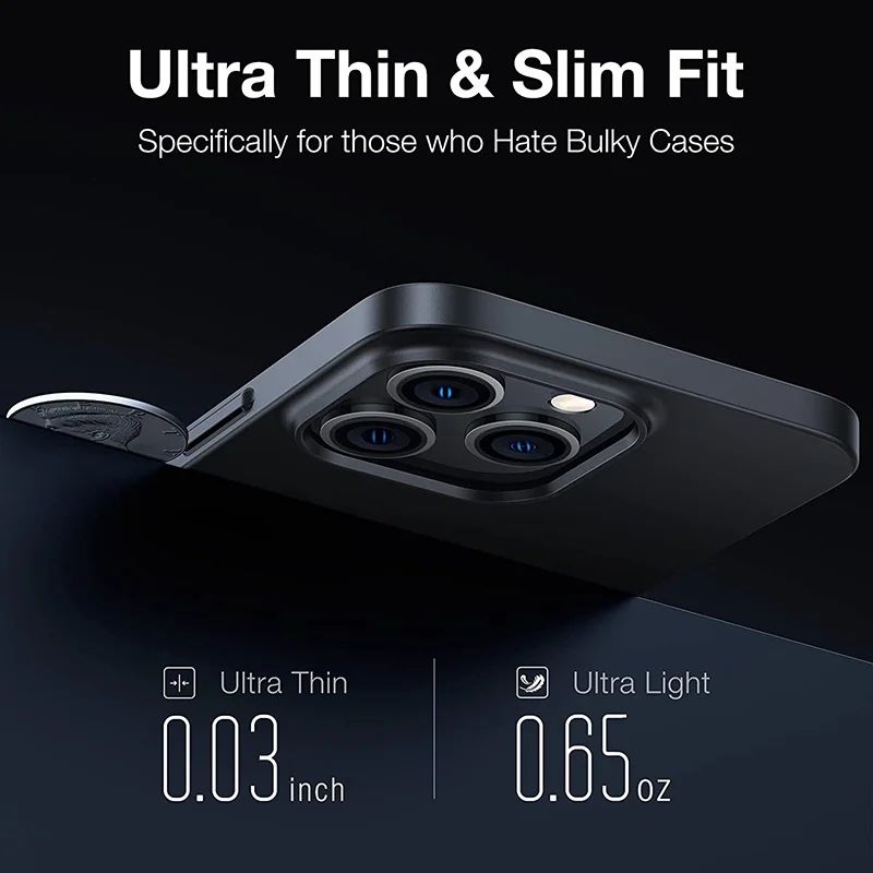 Ultra Thin Matte Back Cover - Premium Hard Case with Big Cam Design