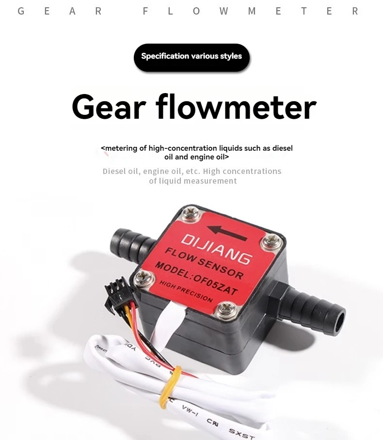 G1/2" G3/8 Liquid Fuel Oil Flow Meter Counter Diesel Gasoline Gear Flow Sensor DN15 DN10