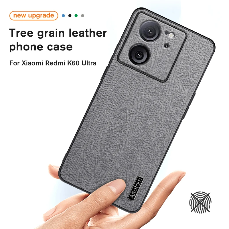 Étui de protection antichoc pour Xiaomi 13T 5G Pro, coque arrière en cuir de Grain d'arbre, Xiomi Redmy Redmi K60 Ultra, funda pour téléphone_voghion.com