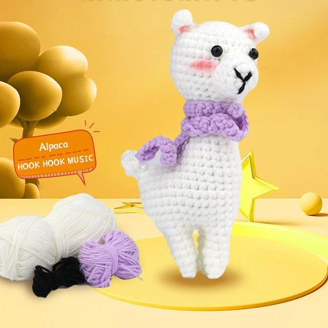 Beginners Crochet Kit, DIY Crochet Kit For Beginners, Cute Animal Kit  Alpaca Starter Pack With Yarn Balls, Crochet Hooks, Knitting Stitch  Markers
