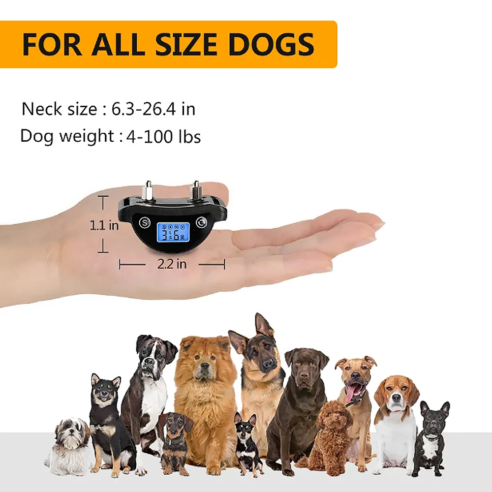 Dog Anti Bark Collar,Dog Bark Collar With LCD Display,Anti Barking Control Device,No dog Collar with Beep Vibration&Shock