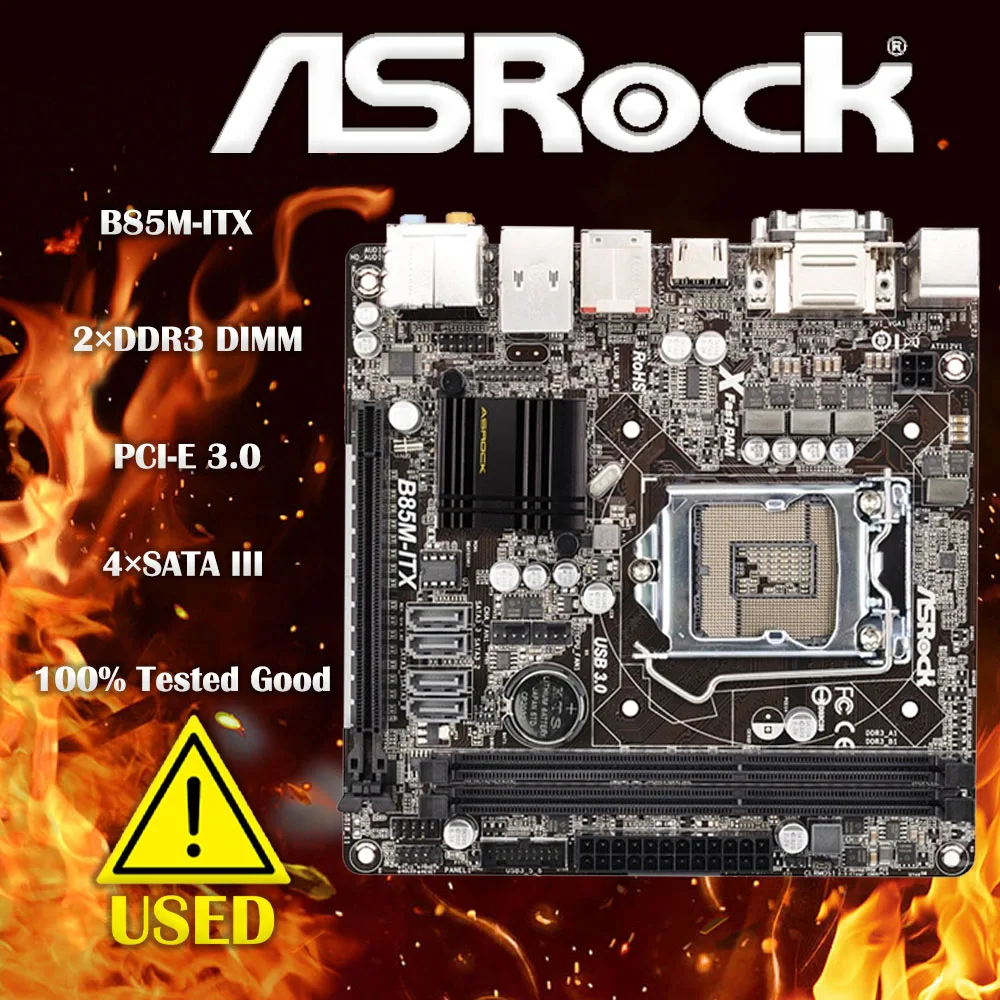 Scheda Madre Asrock B85M-Itx Mini-Itx 16G Ddr3 Hdmi Vga Dvi
