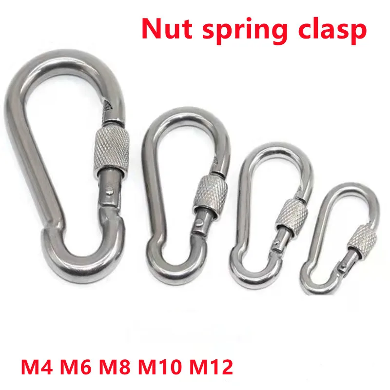 15pcsM4M6M8M10M12304StainlessSteelMultifunctionalSpringSnap