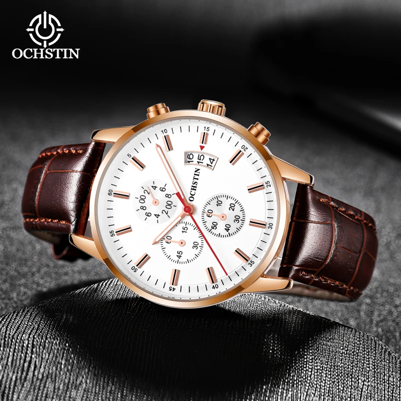 OCHSTIN Prominente Series Europe And America Light Luxury Multi-functional Quartz Watch HD Luminous Men's Casual Business Watch