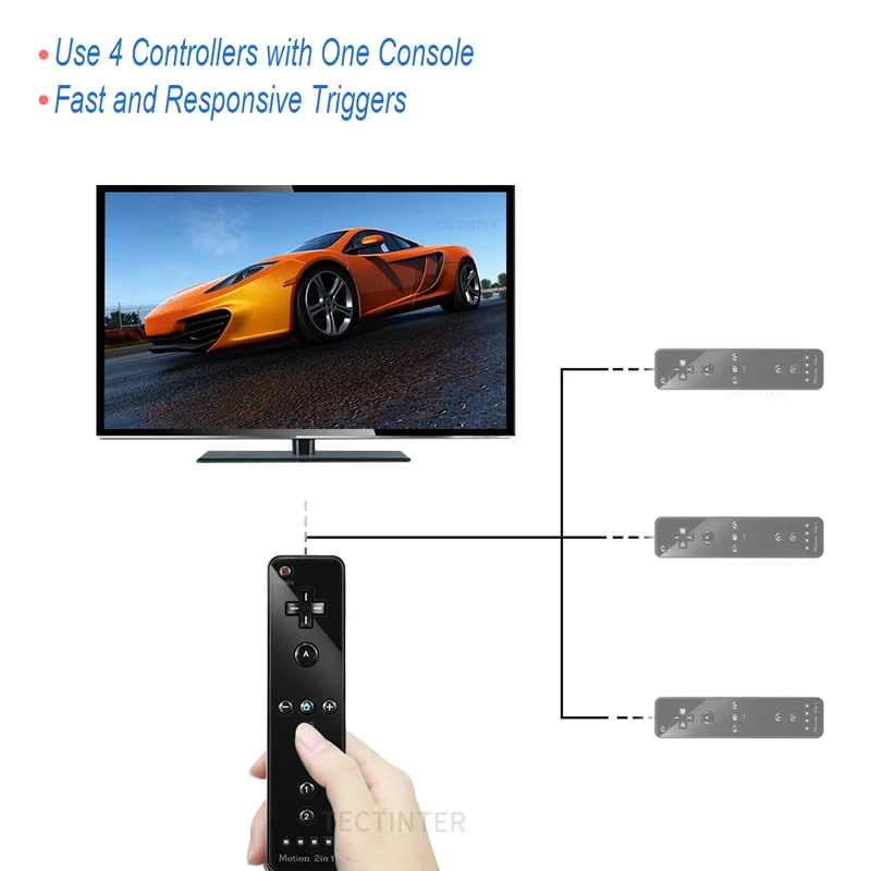 Remote Compatible Nintendo Wii Console Wireless Gamepad Controller Nunchuck Remote Control Joystick Joypad Optional Motion Plus