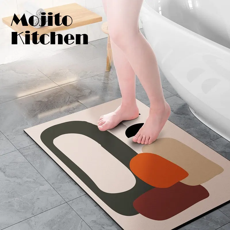 Alfombra de baño súper absorbente Secado rápido Alfombra de baño Entrada  antideslizante Felpudo Nappa Skin Alfombrillas de baño Alfombra de inodoro  Decoración del hogar