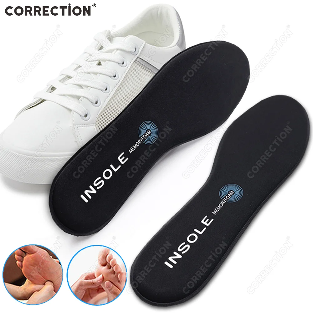 

CORRECTION Sport Elasticity Insoles For Feet Man Women Running Soft Orthopedic Pad Shock Absorption Arch Support Shoes Sole pad