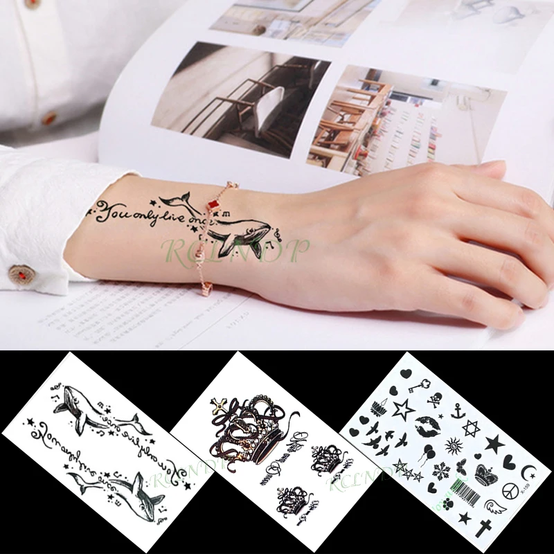 

Waterproof Temporary Tattoo Sticker owl fox planet flower butterfly small art tatto flash tatoo fake tattoos for women men kid