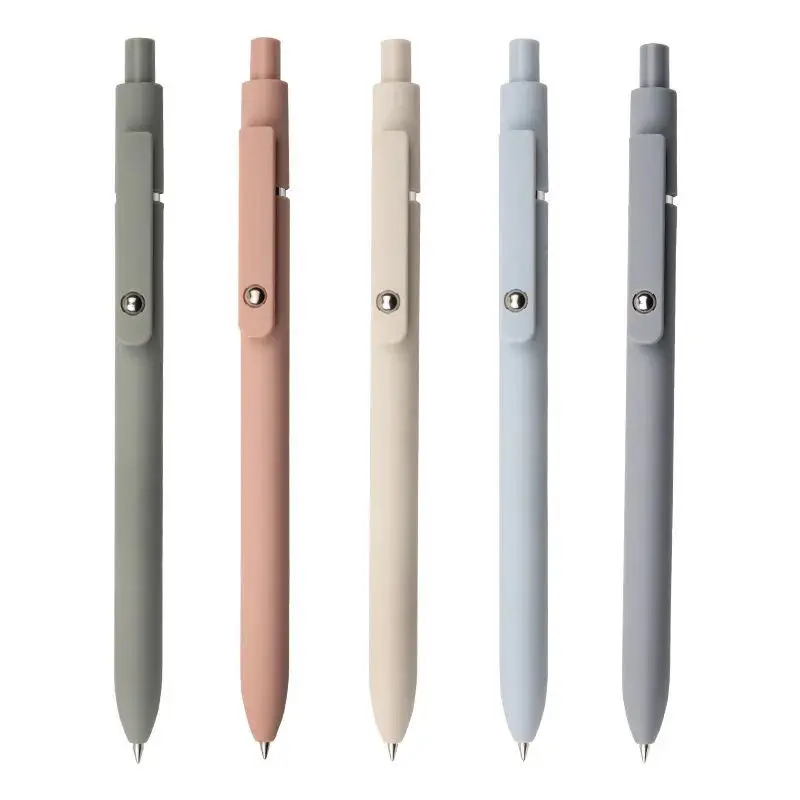 Kaco Morandi Retractable Gel Pen Set 0.5mm Writing Gel Ink Pens Black Anti-fatigue Kawaii School Stationery Kakao Office Penna