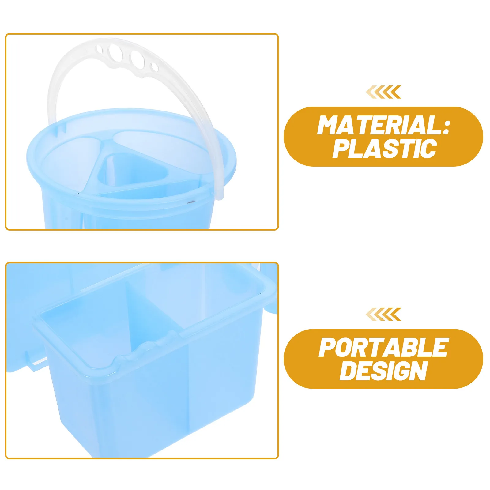 2Pcs 페인트 브러시 세척기 다기능 브러시 클리너 홀더 물통 예술가 및 일상 사용을 위한 휴대용 플라스틱 세면대