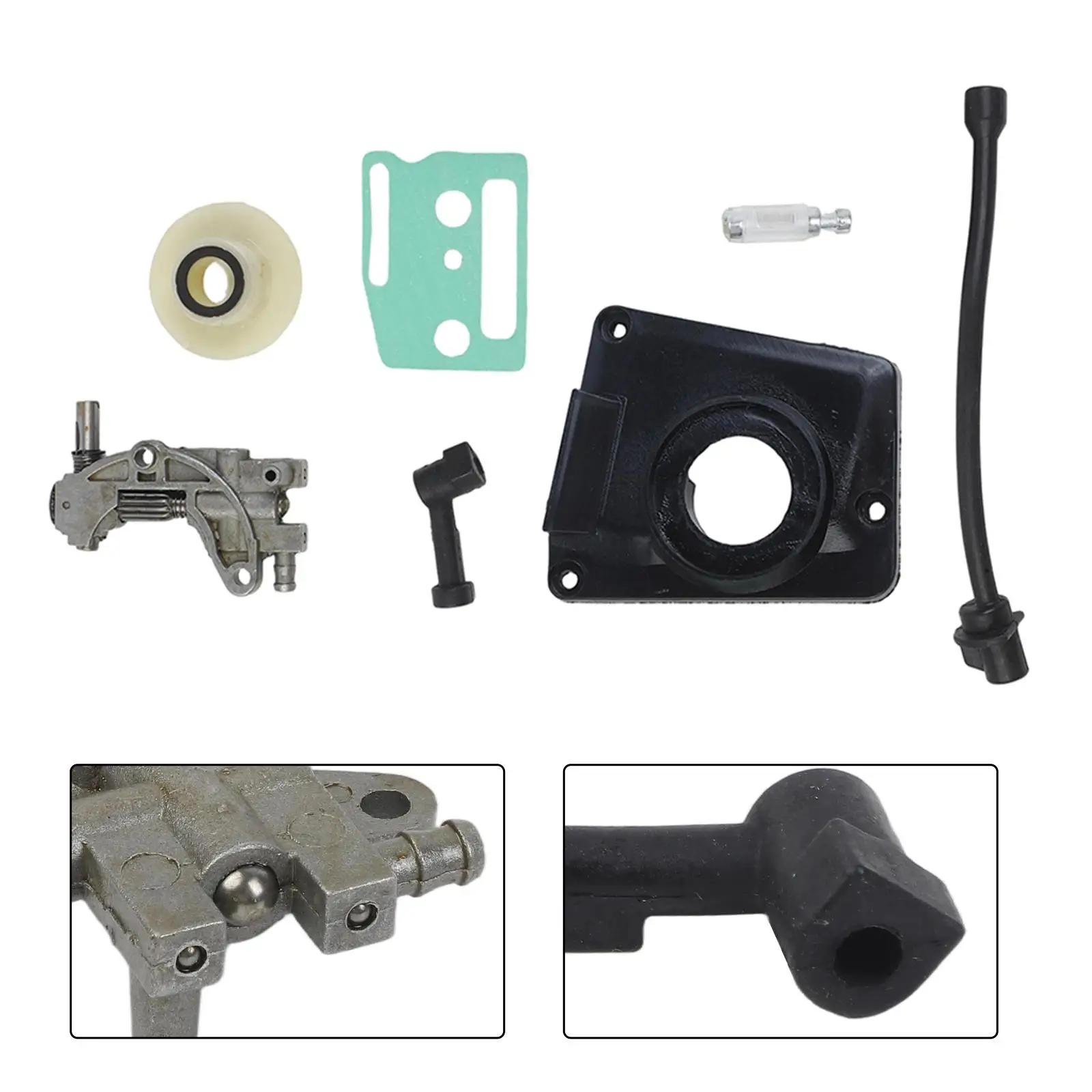 5/7Pcs Oil Drive Pump Kit For 4500 5800 45CC 52CC And 58CC Chinese Chainsaw Models Oil Pump Cover Chainsaw Oil Saw Accessories