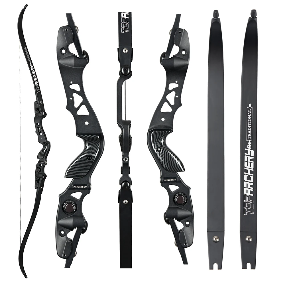 Hunting-62-Recurve-Bow-25-60lbs-Aluminum-Alloy-Riser-Right-Hand-Longbow ...