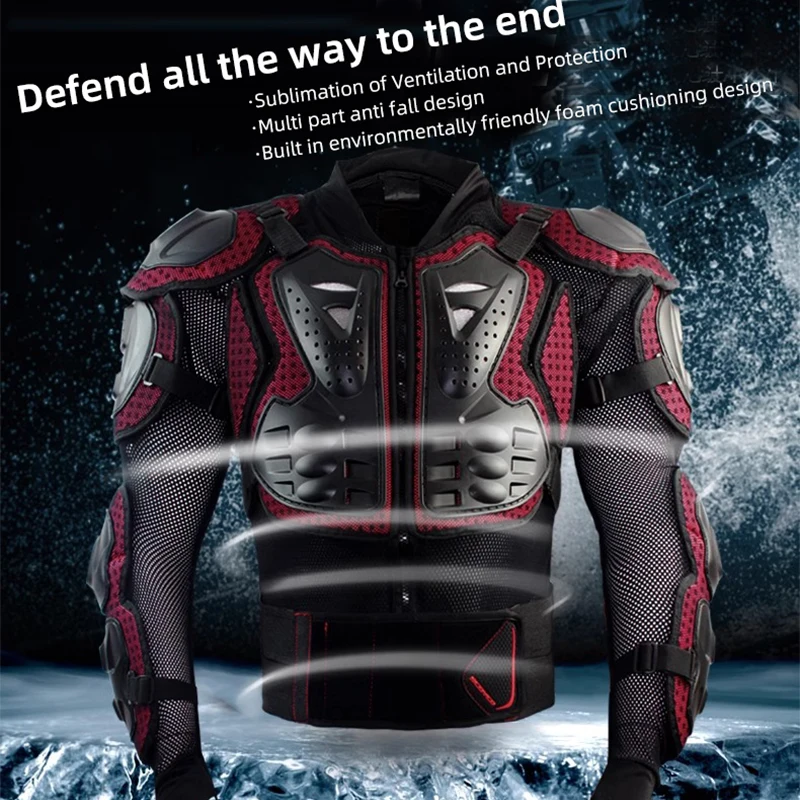 SCOYCO Motorcycle Body Armor Men Motocross Racing Armor Jacket Vest Dirt Bike MTB Anti-collision Anti-fall Chest Back Protective