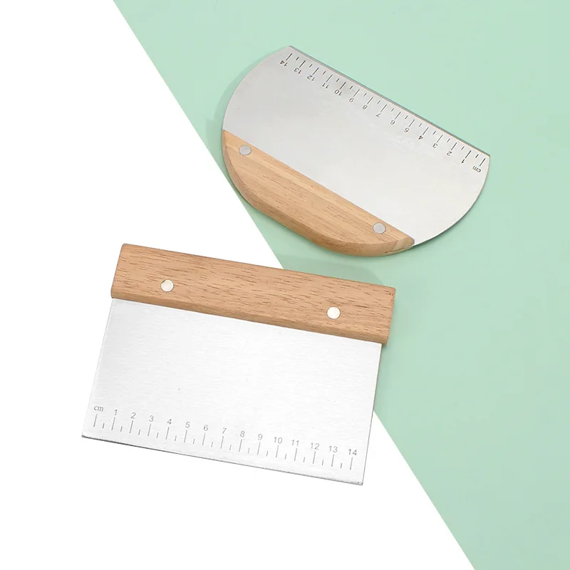 Pastry Cutter Flour Pastry Scraper Chopper Scale Dough Pizza Cutter Wave Knife French Fries Slicer Baking Tool