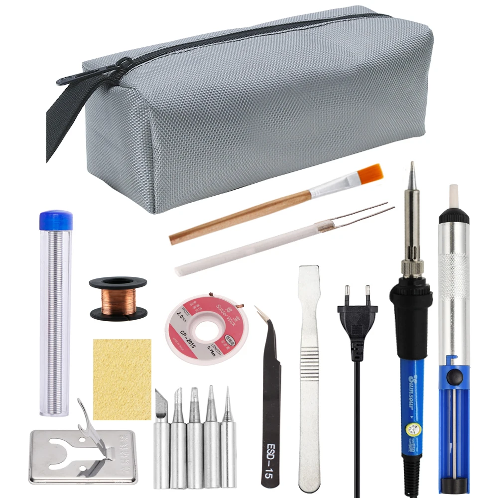60W/80W Electric Soldering Iron Adjustable Temperature Digital Display Electronic Welding Repair Tools With Solder Tin Iron Tips 4