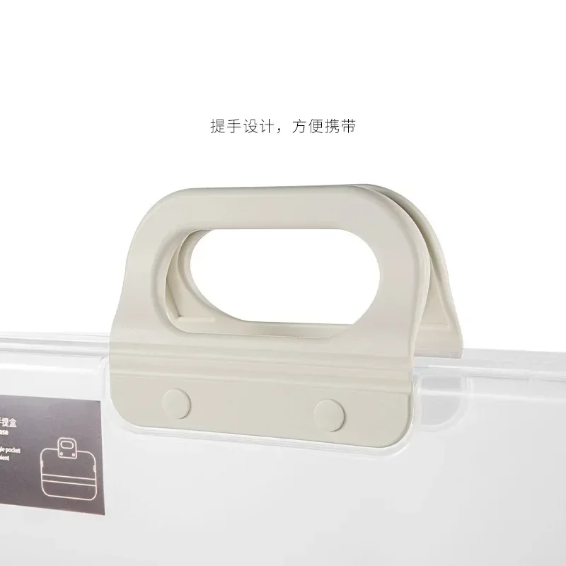 학생 플라스틱 데스크탑 휴대용 문서 상자, 스토리지 파일 용품, 데이터 사무실 투명