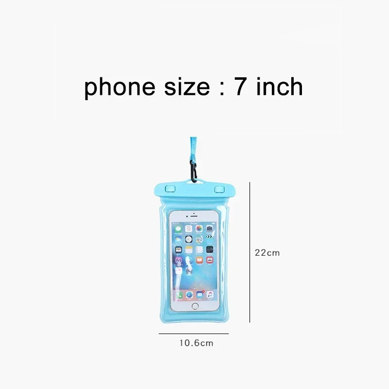 Waterproof Swimming Mobile Phone Cases Macron AirBag Hanging Neck Cases Diving Skiing Universal Phone Bag for All Phones 7 Inch