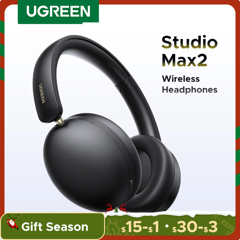 UGREEN Studio Max2 Wireless Bluetooth Headphones, 80H Playtime, HiFi Stereo Over Ear Headphones with Microphone, Bluetooth 5.4