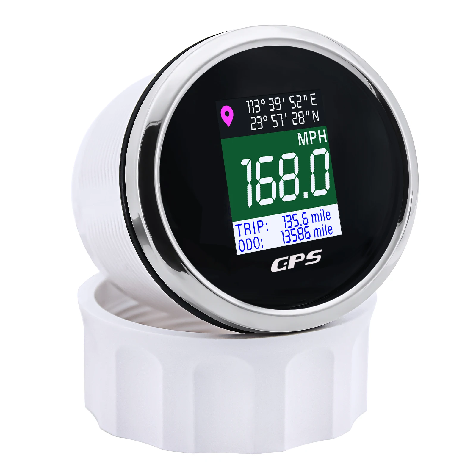 52mm Waterproof TFT Screen LCD Digital GPS Speedometer Gauge Km/h MPH Knots Adju