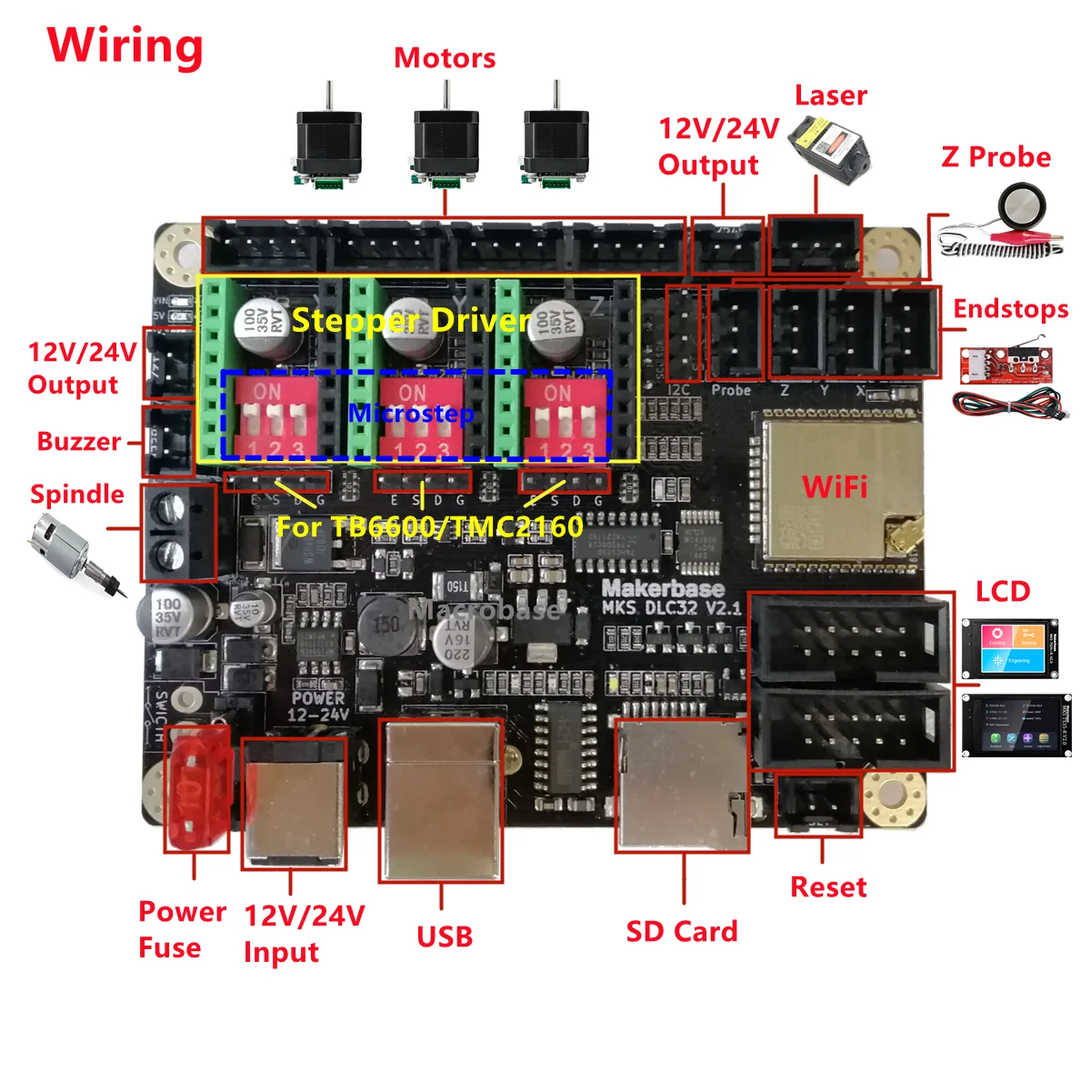 makerbase tft lcd board pinout manufacturer