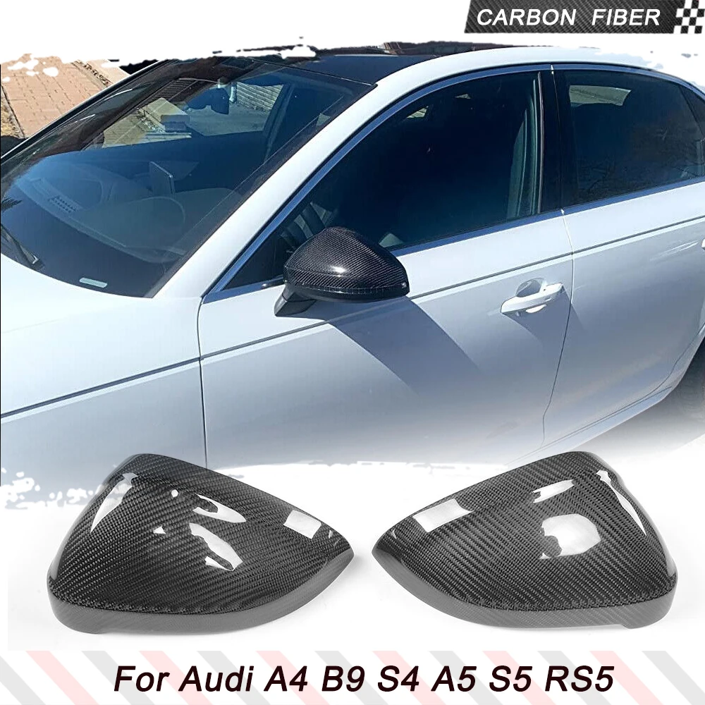 

Carbon Fiber Car Mirror Covers fits for Audi B9 A4 S4 A5 S5 RS5 2017-2019 2PCS Side Replacement Mirror Cover Cap Factory Outlet