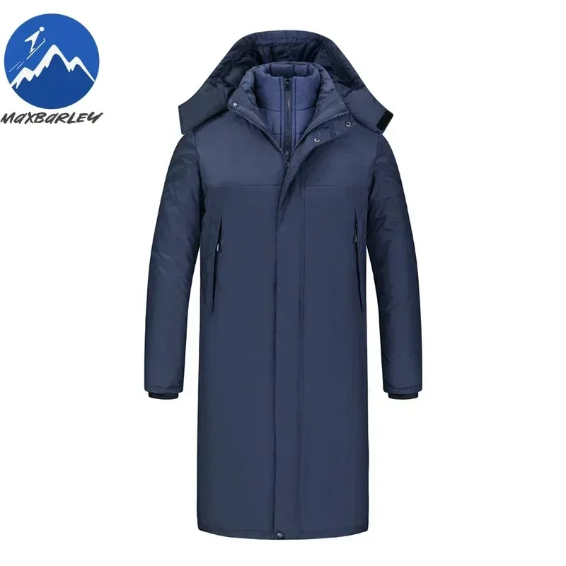 COMXZ Winter Quilted Jacket Men Brand Luxury Warm Cold Proof Snow Ski Padded Jackets Waterproof Thick Hooded Windbreaker Parkas