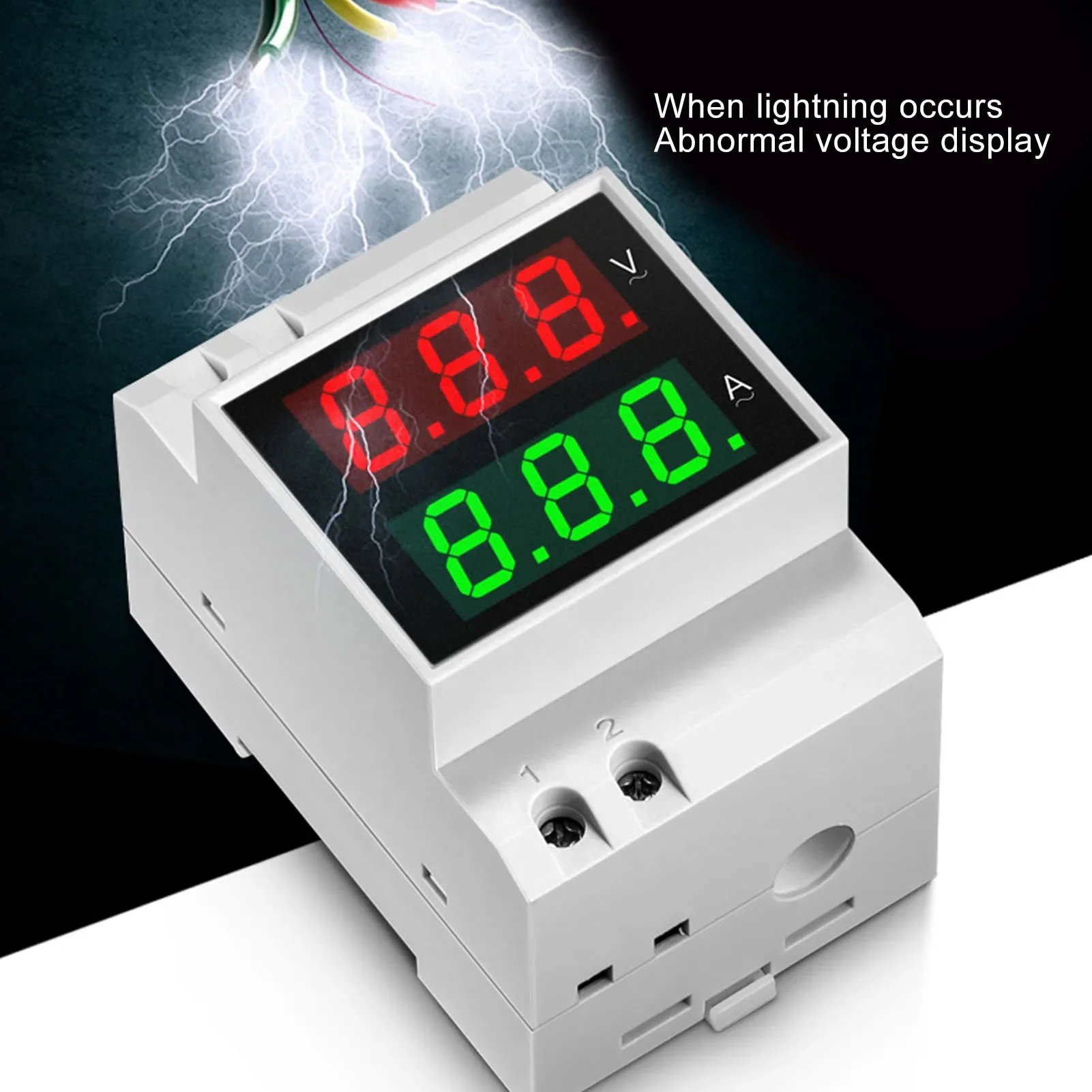 전압 전류 측정기 고정밀 AC80?300V 0.1?99.9A 디지털 전압계 전류계 산업용 컴팩트한 DIN 레일 설치