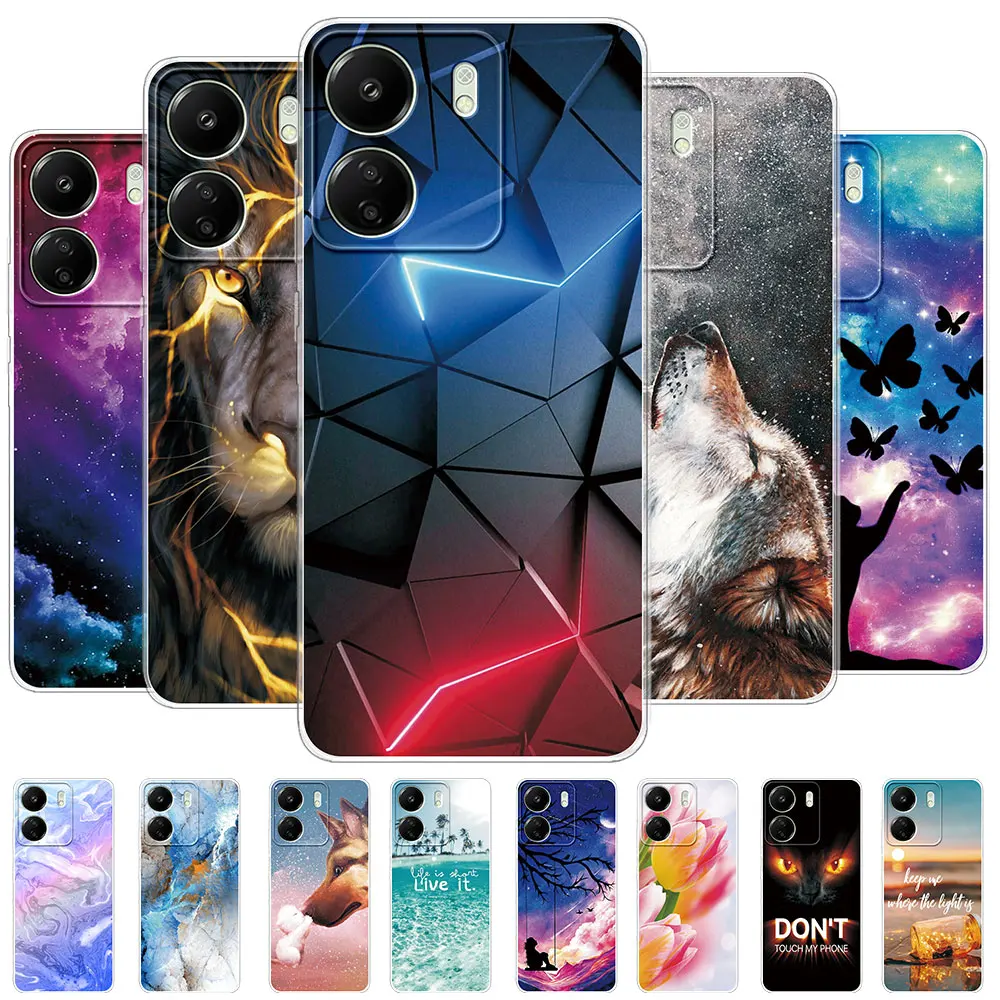 Per Xiaomi Redmi 13C Cover Posteriore Per Redmi 13C Coque Clear Marble Silicone Soft Clear Protect Custodia Per Telefono Per Redmi 13C Funda