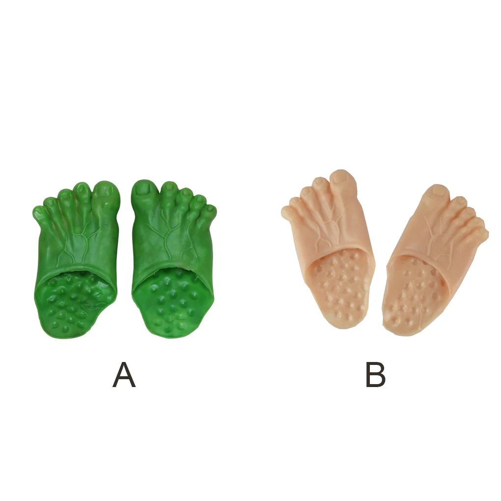 

Simulation Toe Slipper Interesting Exquisite Clothes Accessory Costume Footwear Party Dressing Prop Cosplay Decor green