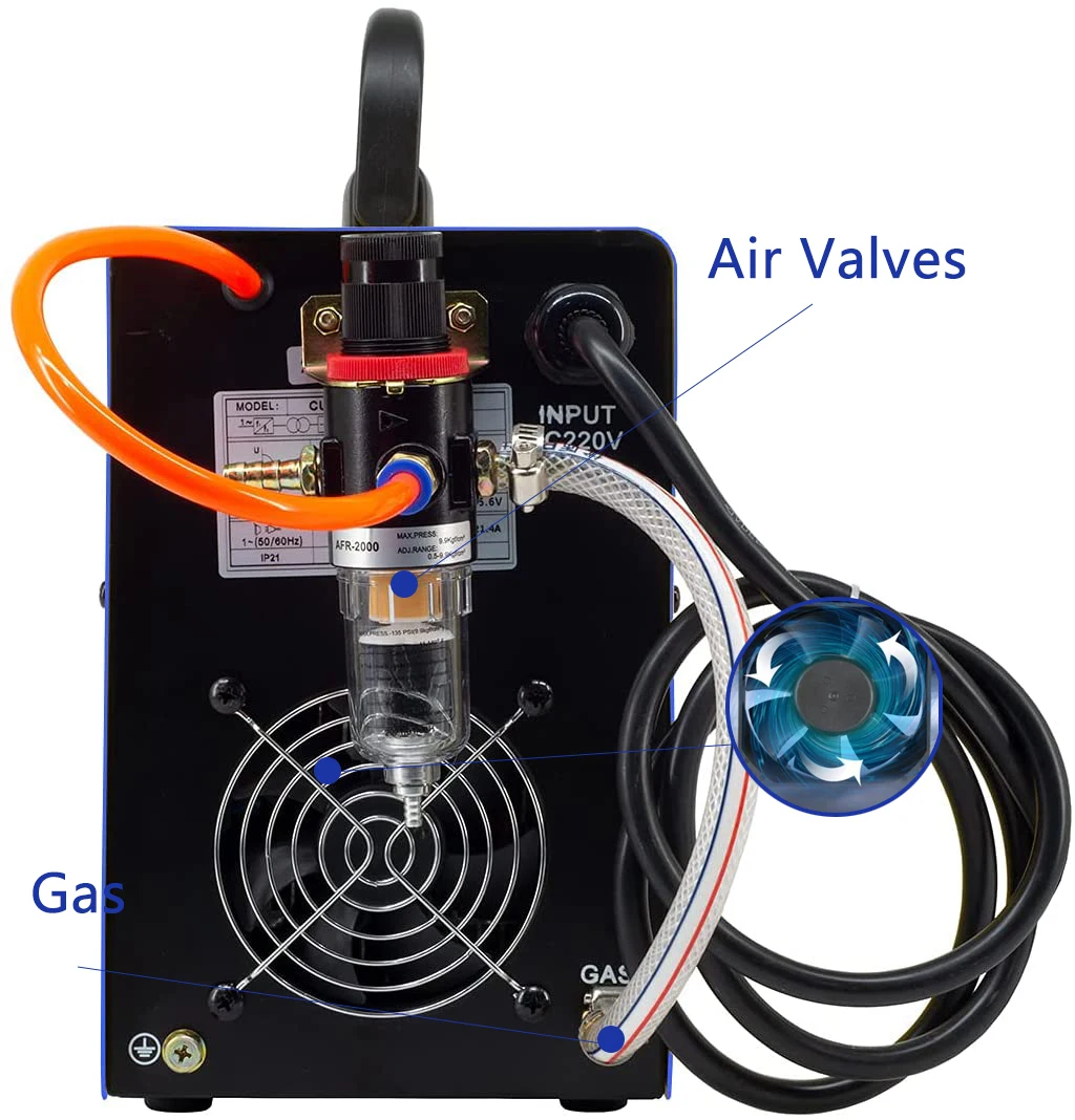 Máquina de Corte de Plasma de Aire Plasmargon con Arco Piloto IGBT y 55A para Cortes Precisos y Eficientes