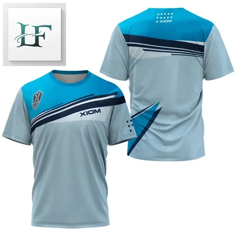 Gradient Pattern Men's Table Tennis T-Shirt Summer Tennis Badminton Short Sleeve
