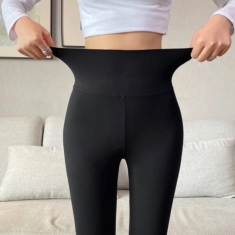 High quality autumn brown elastic small-foot shark pants yoga pants fitness  tights small black women's leggings - AliExpress