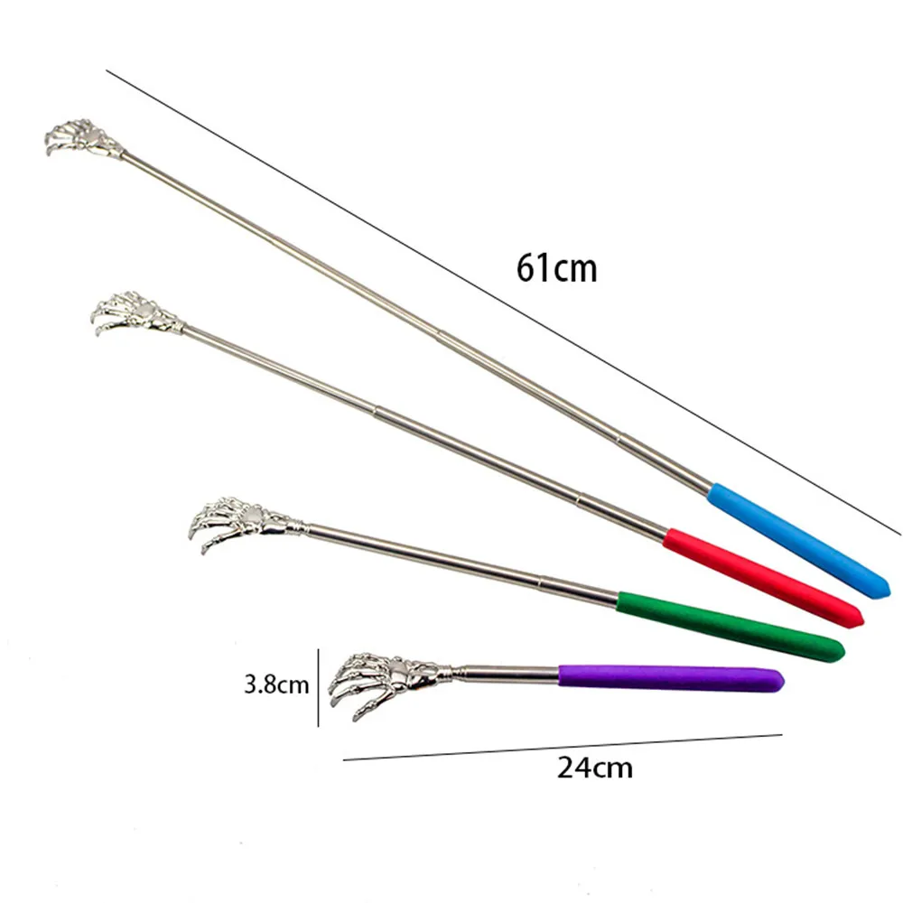 Stainless Steel Back Scratcher Telescopic Scratching Massager Extendable Itch Old Man Happy Health Products Hackle Handicrafts 2
