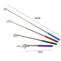 Stainless Steel Back Scratcher Telescopic Scratching Massager Extendable Itch Old Man Happy Health Products Hackle Handicrafts 2