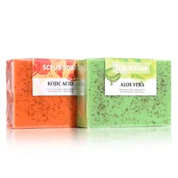 M + 100G gommage de nettoyage en profondeur des mains exfoliant acide kojique curcuma citron Orange vitamine C savon hydratant 4