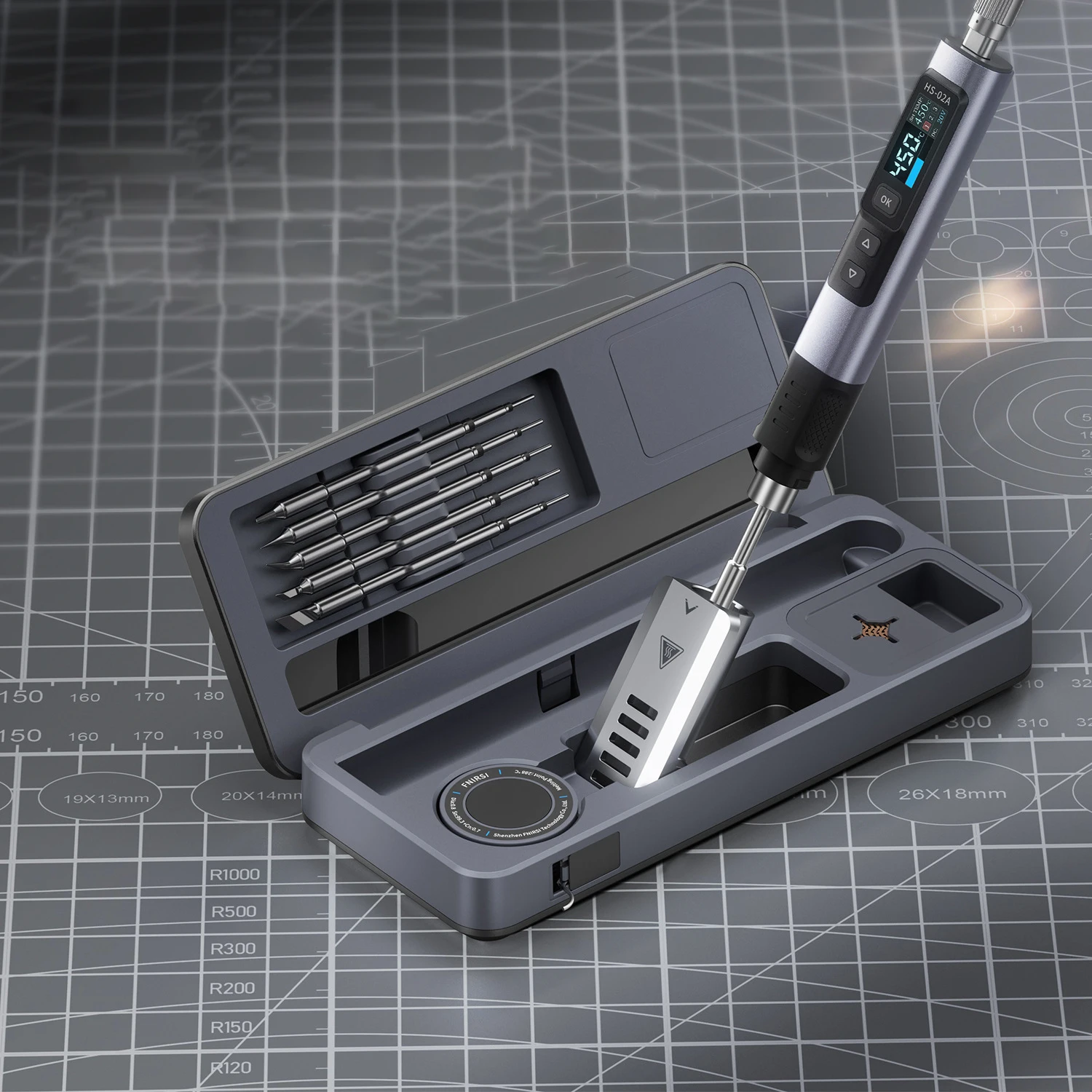 Smart Soldering Iron With Mobile Workbench Storage And CNC Metal Shell - View #9